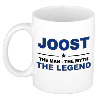 Naam cadeau mok/ beker Joost The man, The myth the legend 300 ml - Naam mokken
