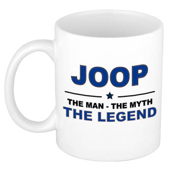 Naam cadeau mok/ beker Joop The man, The myth the legend 300 ml - Naam mokken