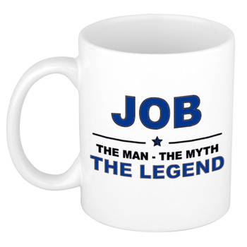 Naam cadeau mok/ beker Job The man, The myth the legend 300 ml - Naam mokken