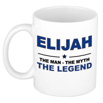 Naam cadeau mok/ beker Elijah The man, The myth the legend 300 ml - Naam mokken