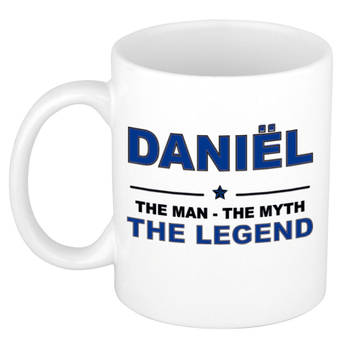 Naam cadeau mok/ beker Daniel The man, The myth the legend 300 ml - Naam mokken