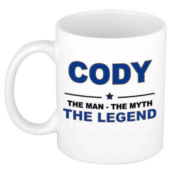 Naam cadeau mok/ beker Cody The man, The myth the legend 300 ml - Naam mokken
