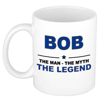 Naam cadeau mok/ beker Bob The man, The myth the legend 300 ml - Naam mokken