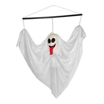 Halloween - Wit hangend decoratie spook 60 cm - Halloween poppen