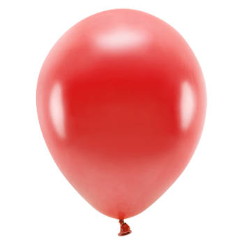 100x Rode ballonnen 26 cm eco/biologisch afbreekbaar - Ballonnen