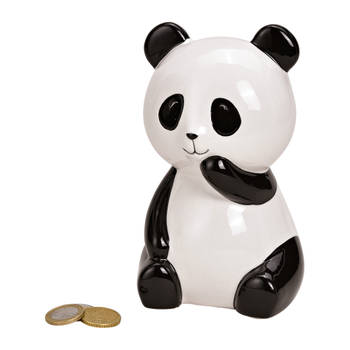 Panda dieren spaarpotten zwart/wit 15 cm - Spaarpotten