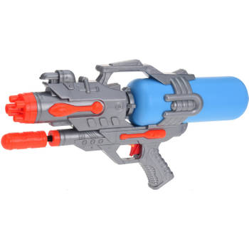 1x Waterpistolen/waterpistool oranje/blauw van 46 cm kinderspeelgoed - Waterpistolen