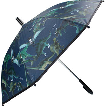 Blauwe dinosaurussen/dinos paraplu voor jongens/meisjes 63 cm - Paraplu's