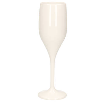 Champagneglazen/prosecco flutes wit 150 ml van onbreekbaar kunststof - Champagneglazen