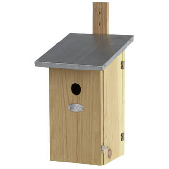 1x Vurenhouten vogelhuisjes/vogelhuizen 39 cm met kijkluik - Vogelhuisjes