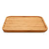 Bamboe houten broodplank/serveerplank vierkant 30 cm - Serveerplanken