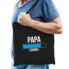 Papa loading cadeau katoenen tas zwart voor heren - Cadeau aanstaande papa - Feest Boodschappentassen