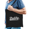 Daddy cadeau katoenen tas zwart voor heren - Vaderdag - Feest Boodschappentassen