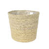 Steege Plantenpot - beige - gevlochten zeegras - 30 x 26 cm - Plantenpotten