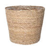 Steege Plantenpot - beige - gevlochten zeegras - 22 x 19 cm - Plantenpotten