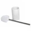 Gerimport Toiletborstel - inclusief houder - wit - 37 cm - Toiletborstels