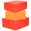 4x Rollen kraft inpakpapier rood en oranje 200 x 70 cm - Cadeaupapier