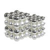 72x stuks glazen kerstballen zilver 4 en 6 cm mat/glans - Kerstbal