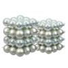 72x stuks glazen kerstballen mintgroen (oyster grey) 4 en 6 cm mat/glans - Kerstbal