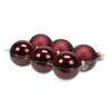 Othmar Decorations Kerstballen - 6x st - donkerrood - 8 cm - glas - Kerstbal