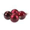 Bellatio Decorations Kerstballen - 4 st - rood - glas - 10 cm - Kerstbal