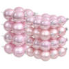 52x stuks roze glazen kerstballen 6 en 8 cm mat/glans - Kerstbal
