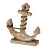 Scheep/schip anker beeld - 28 x 25 cm - maritieme home decoraties - mango hout - Beeldjes