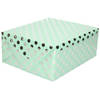 Mint groene folie geschenkpapier zilveren stip 200 x 70 cm - Cadeaupapier