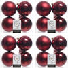 16x Kunststof kerstballen glanzend/mat donkerrood 10 cm kerstboom versiering/decoratie - Kerstbal