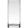 Glazen bloemen cylinder vaas/vazen 25 x 12 cm transparant - Vazen