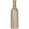 1x Decoratie fles vaas/vazen van hout 47 x 14 cm bruin - Vazen