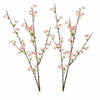 2x Roze appelbloesem bloemen kunsttakken 85 cm - Kunstbloemen