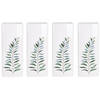 4x Witte verwarming verdampers botanische print varen 21 cm - Luchtbevochters