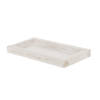 Houten white wash kaarsenplateau onderzet bord/kaarsonderzetter 28 x 15 cm - Kaarsenplateaus