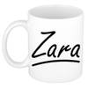 Zara voornaam kado beker / mok sierlijke letters - gepersonaliseerde mok met naam - Naam mokken