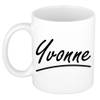 Yvonne voornaam kado beker / mok sierlijke letters - gepersonaliseerde mok met naam - Naam mokken
