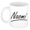 Naomi voornaam kado beker / mok sierlijke letters - gepersonaliseerde mok met naam - Naam mokken