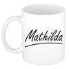 Mathilda voornaam kado beker / mok sierlijke letters - gepersonaliseerde mok met naam - Naam mokken