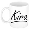 Kira voornaam kado beker / mok sierlijke letters - gepersonaliseerde mok met naam - Naam mokken