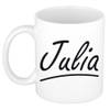 Julia voornaam kado beker / mok sierlijke letters - gepersonaliseerde mok met naam - Naam mokken