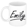 Emily voornaam kado beker / mok sierlijke letters - gepersonaliseerde mok met naam - Naam mokken