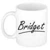 Bridget voornaam kado beker / mok sierlijke letters - gepersonaliseerde mok met naam - Naam mokken