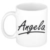 Angela voornaam kado beker / mok sierlijke letters - gepersonaliseerde mok met naam - Naam mokken