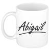 Abigail voornaam kado beker / mok sierlijke letters - gepersonaliseerde mok met naam - Naam mokken