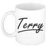 Terry voornaam kado beker / mok sierlijke letters - gepersonaliseerde mok met naam - Naam mokken