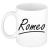 Romeo voornaam kado beker / mok sierlijke letters - gepersonaliseerde mok met naam - Naam mokken
