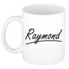 Raymond voornaam kado beker / mok sierlijke letters - gepersonaliseerde mok met naam - Naam mokken