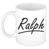 Ralph voornaam kado beker / mok sierlijke letters - gepersonaliseerde mok met naam - Naam mokken