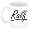 Ralf voornaam kado beker / mok sierlijke letters - gepersonaliseerde mok met naam - Naam mokken