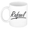 Rafael voornaam kado beker / mok sierlijke letters - gepersonaliseerde mok met naam - Naam mokken